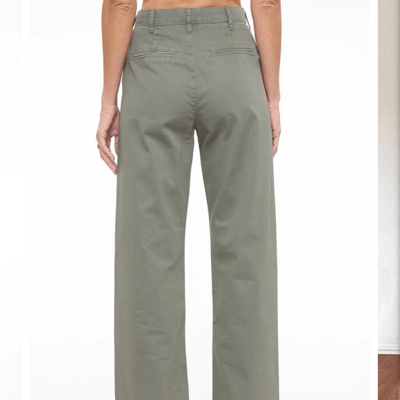 PISTOLA Ellery High Rise Wide Leg Trouser in Garden Green 31 - Picture 4 of 12